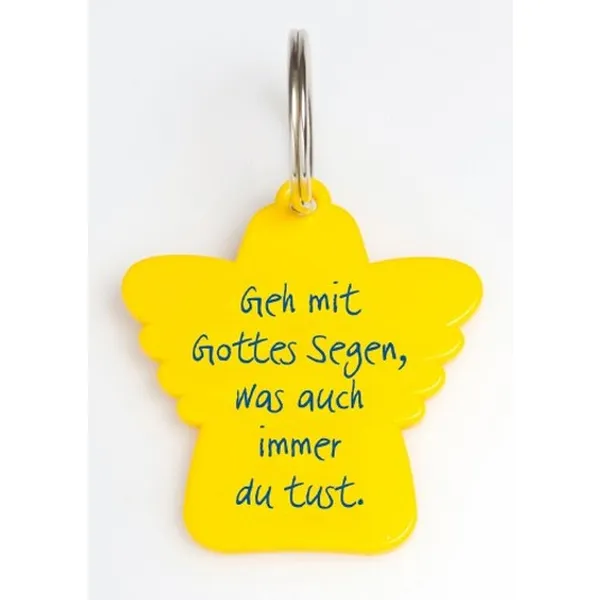 Produktbild des Artikels Schlüsselanhänger "Geh mit Gottes Segen ..." - gelb ()
