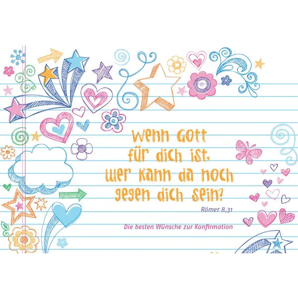 Produktbild des Artikels Faltkarte "Wenn Gott für dich ist" - 5er-Pack (Schreibwaren)