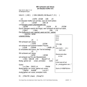 Produktbild des Artikels Wir schauen auf Jesus (Leadsheet) (Noten - Download)