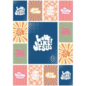 Produktbild des Artikels Aufkleber-Grußkarten: Love like Jesus. 4 Stück (Schreibwaren)