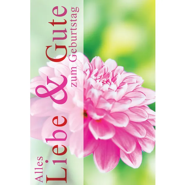 Produktbild des Artikels Faltkarte "Alles Liebe & Gute zum Geburtstag" - 5erPack (Schreibwaren)