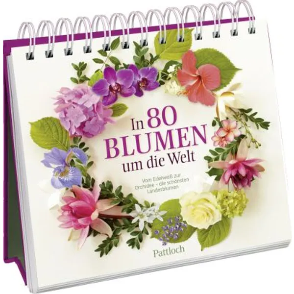 Produktbild des Artikels In 80 Blumen um die Welt - Aufstellbuch (Buch - Hardcover)