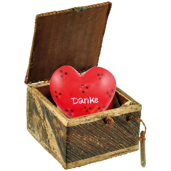 Produktbild des Artikels Geschenk-Box mit Herz  - Danke ()
