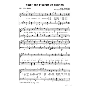 Produktbild des Artikels Vater, ich möchte dir danken (Noten - Download)