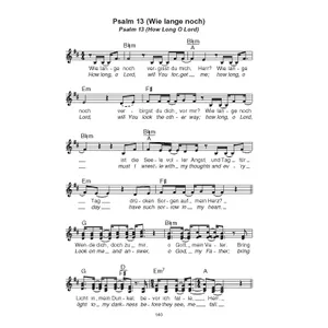 Produktbild des Artikels Psalm 13 (Wie lange noch) (Noten - Download)