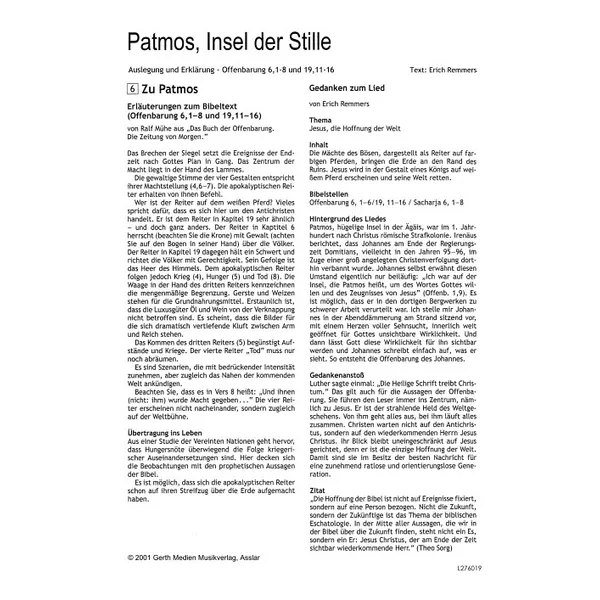 Produktbild des Artikels Patmos, Insel der Stille (Noten - Download)