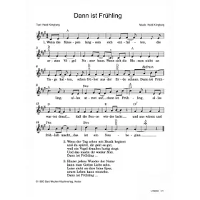 Produktbild des Artikels Dann ist Frühling (Noten - Download)