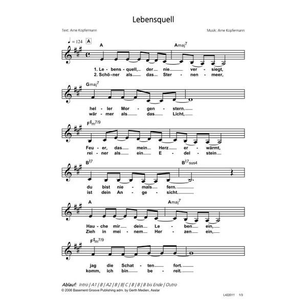 Produktbild des Artikels Lebensquell (Noten - Download)