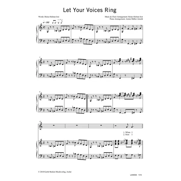Produktbild des Artikels Let Your Voices Ring (Noten - Download)