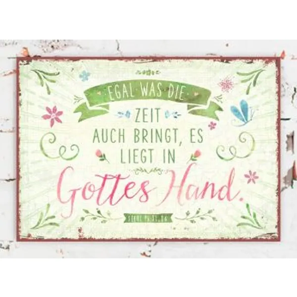 Produktbild des Artikels Metallschild klein - Gottes Hand ()