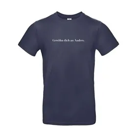 Produktbild des Artikels T-Shirt "Gewöhn dich..." navyblau, 3XL ()