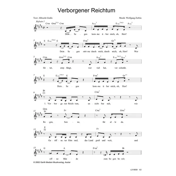 Produktbild des Artikels Verborgener Reichtum (Noten - Download)