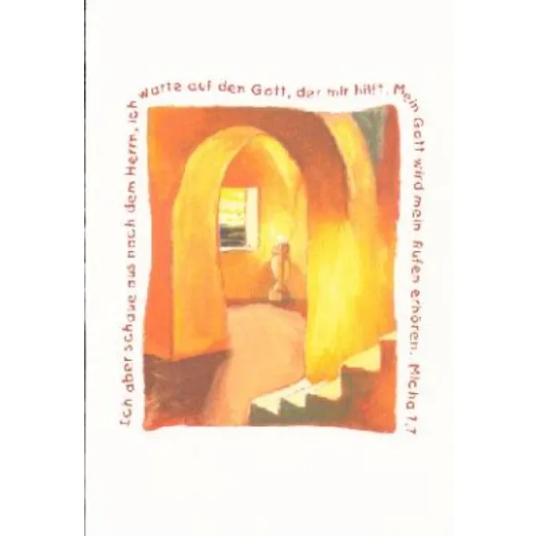 Produktbild des Artikels Doppelkarte "Ich aber schaue aus nach dem Herrn, ..." (Schreibwaren)