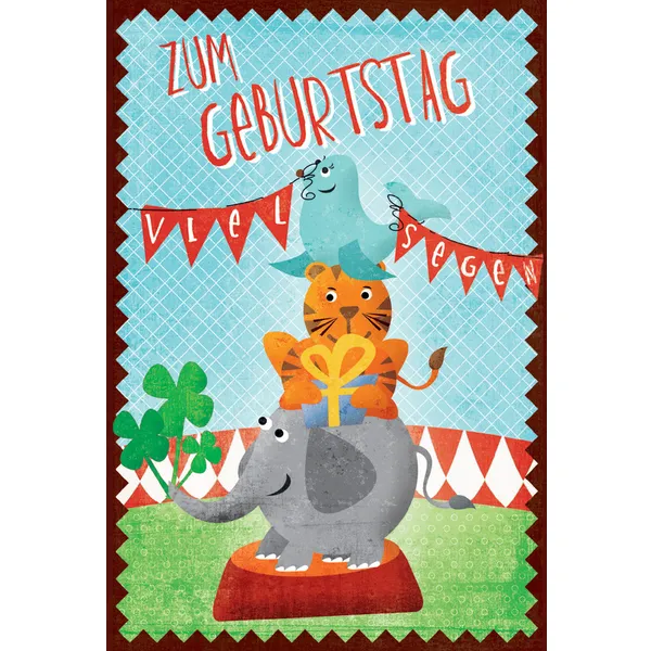 Produktbild des Artikels Faltkarte "Zum Geburtstag viel Segen" - 5 Stück (Schreibwaren)