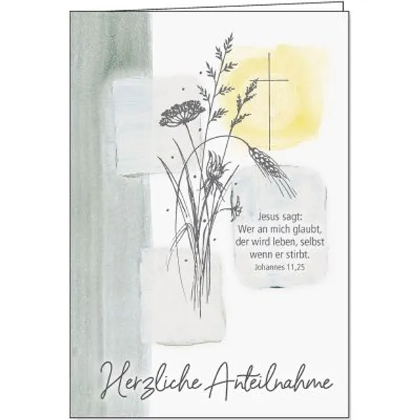 Produktbild des Artikels Faltkarte: Herzliche Anteilnahme - Trauer (Schreibwaren)