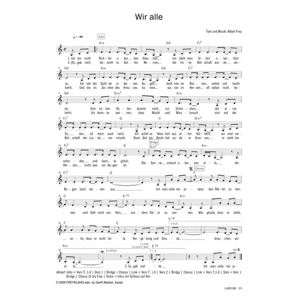 Produktbild des Artikels Wir alle (Noten - Download)