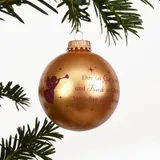 Stimmungsbild zu Christbaumkugel - "Ehre sei Gott" gold