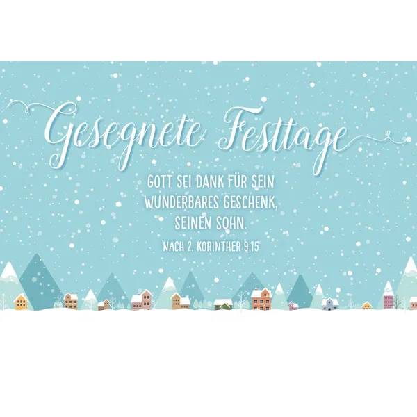 Produktbild des Artikels Postkartenserie "Gesegnete Festtage" 12 Stk. (Schreibwaren)
