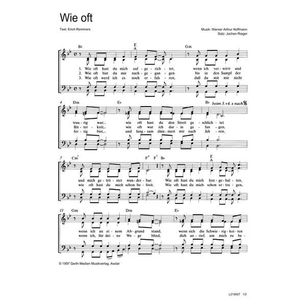 Produktbild des Artikels Wie oft (Noten - Download)