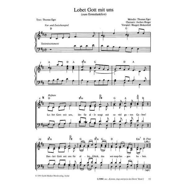 Produktbild des Artikels Lobet Gott mit uns (Noten - Download)
