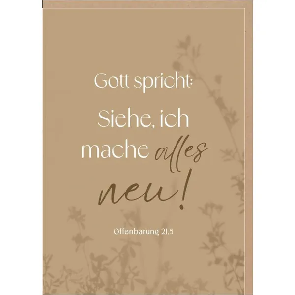 Produktbild des Artikels Jahreslosung 2026 - Faltkarte "Schattenspiel" (Schreibwaren)