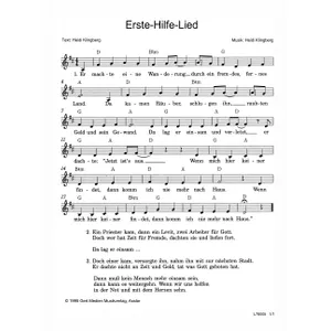 Produktbild des Artikels Erste-Hilfe-Lied (Noten - Download)