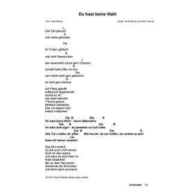 Produktbild des Artikels Du hast keine Wahl (Noten - Download)