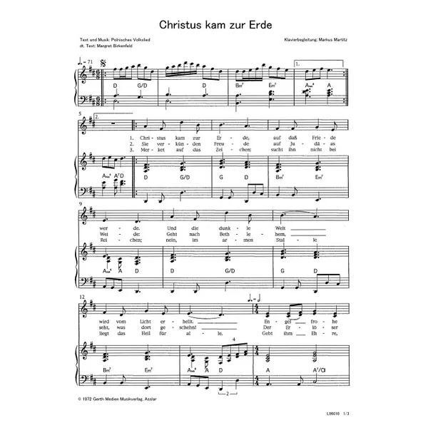 Produktbild des Artikels Christus kam zur Erde (Noten - Download)