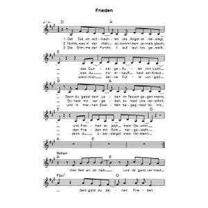 Produktbild des Artikels Frieden (Noten - Download)