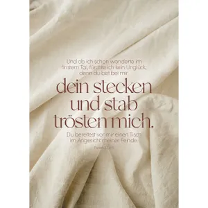 Produktbild des Artikels Postkarten: Ob ich schon wanderte im finstern Tal 4 Stück (Schreibwaren)