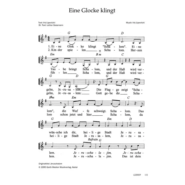 Produktbild des Artikels Eine Glocke klingt (Noten - Download)