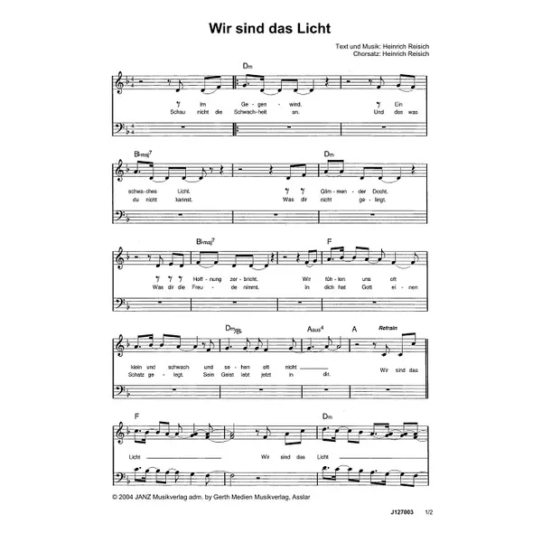Produktbild des Artikels Wir sind das Licht (Noten - Download)