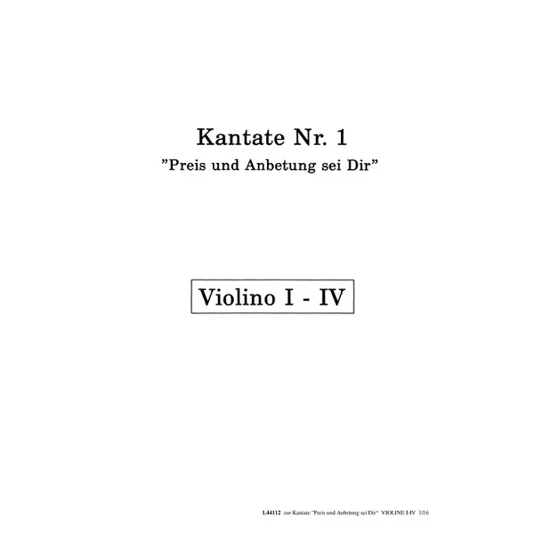 Produktbild des Artikels Preis und Anbetung sei Dir (Violine 1-4) (Noten - Download)