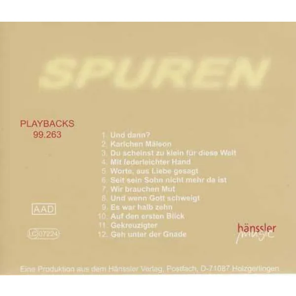 Produktbild des Artikels Spuren - Playback (MP3-Album - Download)