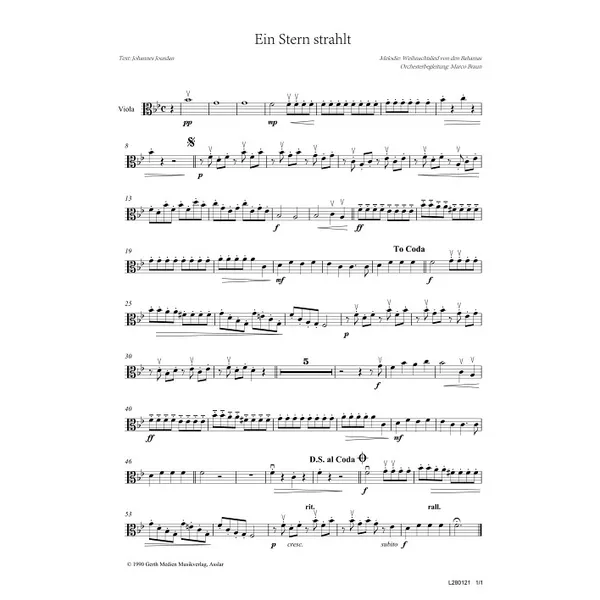 Produktbild des Artikels Ein Stern strahlt (Viola) (Noten - Download)