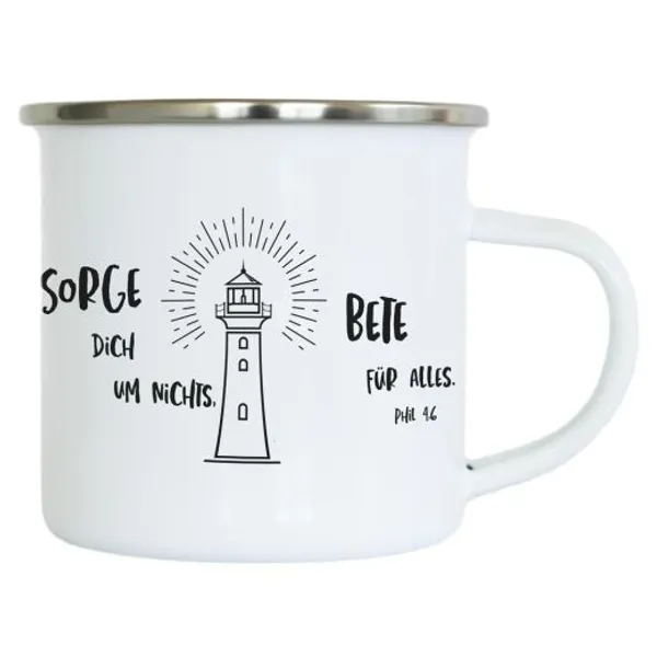 Produktbild des Artikels Emaille-Becher "Leuchtturm" ()
