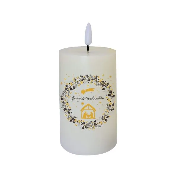 Produktbild des Artikels LED-Echtwachskerze "Gesegnete Weihnachten" ()