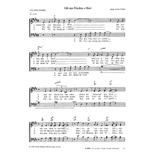 Produktbild des Artikels Gib uns Frieden, o Herr (Noten - Download)
