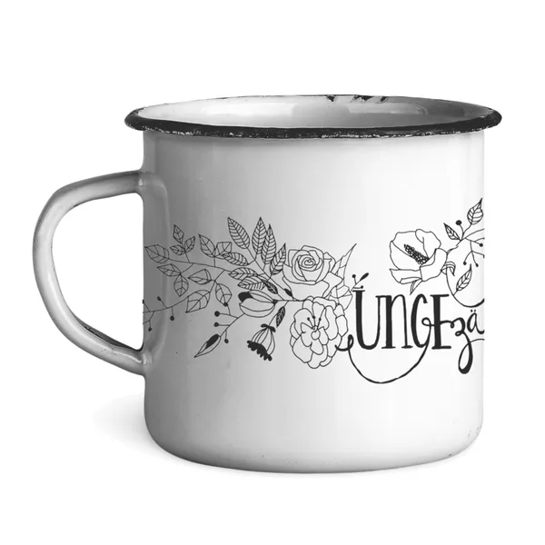 Produktbild des Artikels Emaille-Tasse "Ungezähmt" ()