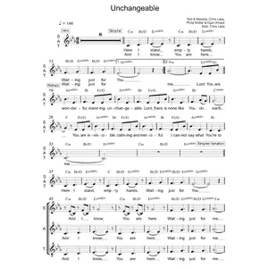 Produktbild des Artikels Unchangeable (Noten - Download)