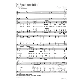 Produktbild des Artikels Die Freude ist mein Lied (Noten - Download)