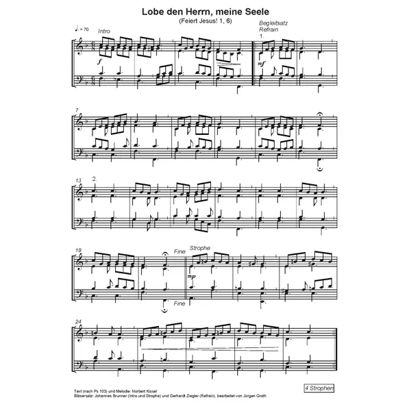 Produktbild des Artikels Lobe den Herrn meine Seele (Noten - Download)
