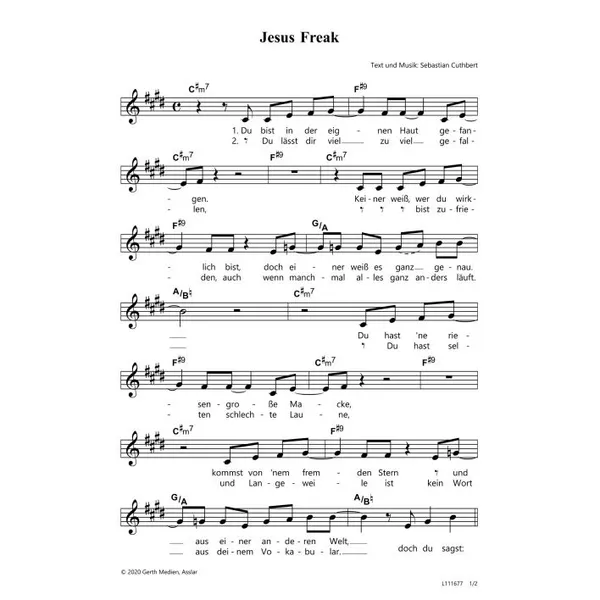 Produktbild des Artikels Jesus Freak (Noten - Download)