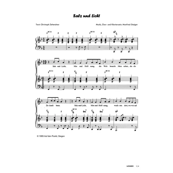 Produktbild des Artikels Salz und Licht (Noten - Download)