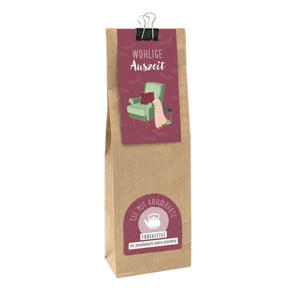 Produktbild des Artikels Tee mit Grußkarte: Wohlige Auszeit (Lebensmittel)