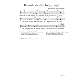 Produktbild des Artikels Hast du heute schon danke gesagt (Noten - Download)