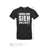Stimmungsbild zu T-Shirt "Komm und sieh selbst" - schwarz