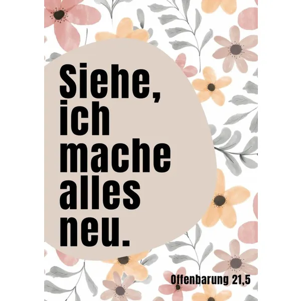 Produktbild des Artikels Jahreslosung 2026 - Poster A4 "Blumen" ()