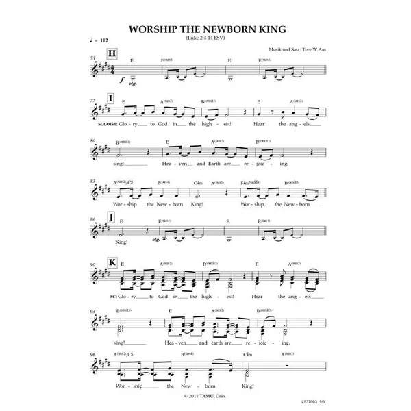 Produktbild des Artikels Worship The Newborn King (Noten - Download)