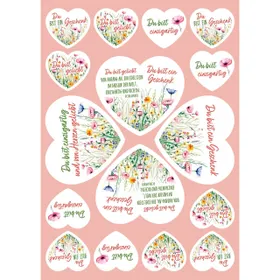 Produktbild des Artikels Aufkleber-Grußkarten: Du bist geliebt, 4 Stück (Schreibwaren)